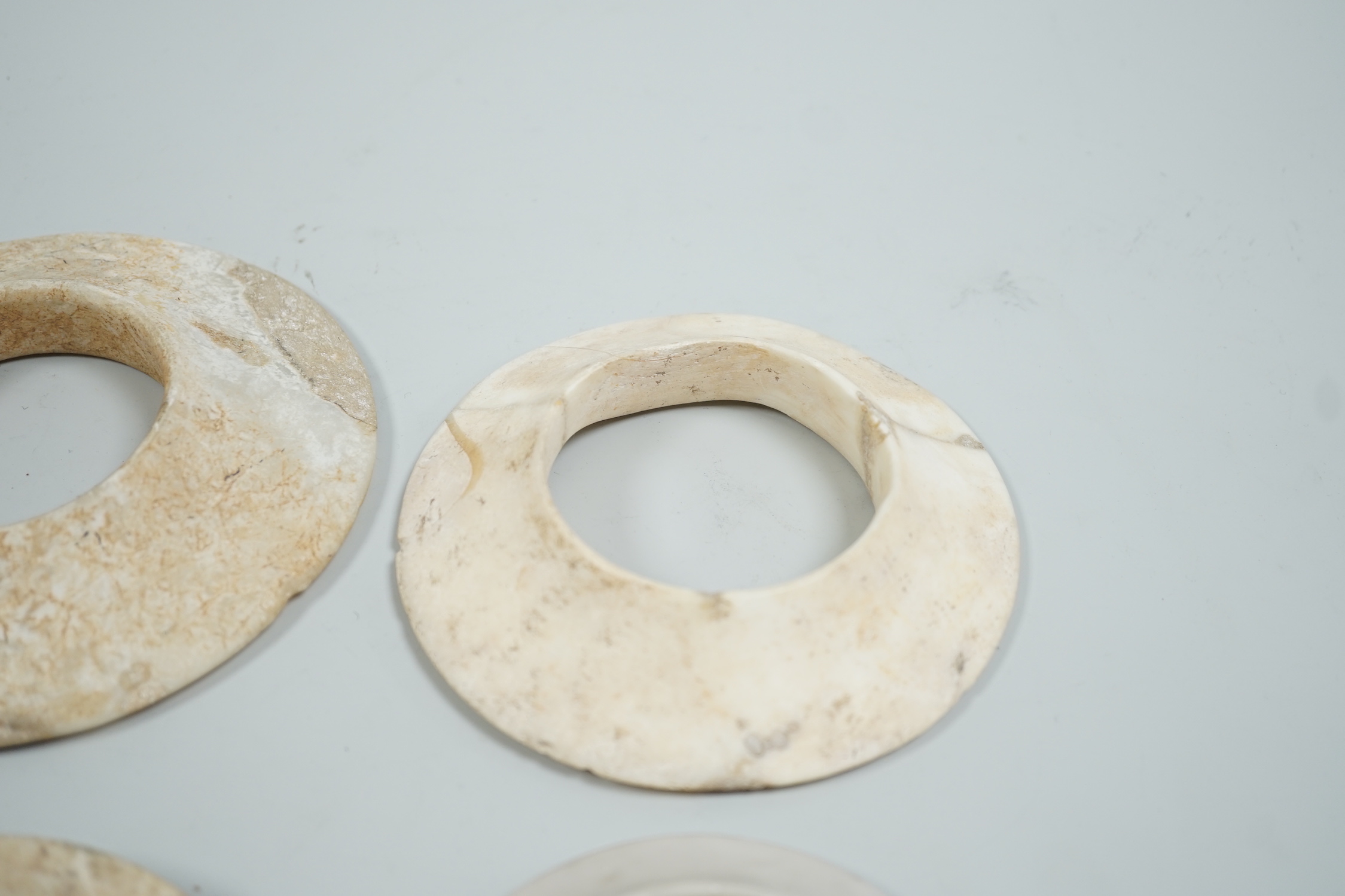 Four Indonesian marble bangles